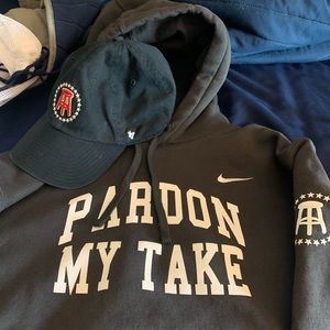 NWOT Nike Pardon My Take Sweatshirt/Barstool Hat
